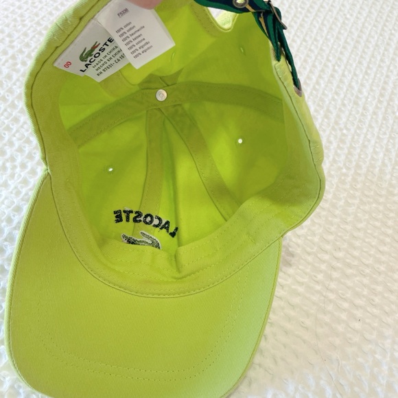 Lacoste Classic Cotton Baseball Cap – Lime Green – NWOT - Picture 5 of 6